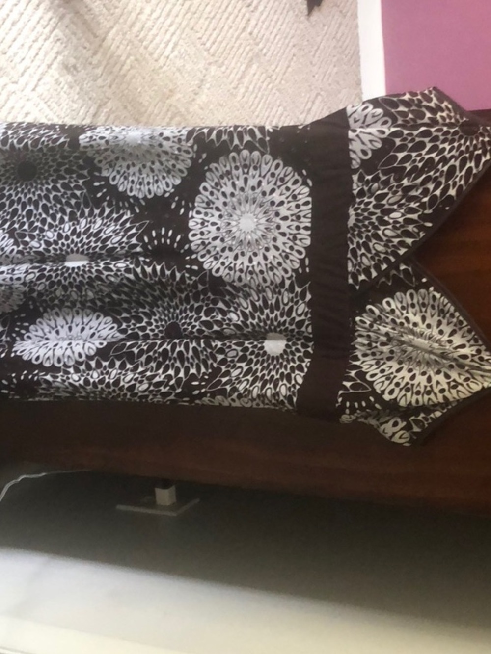 Forever 21 Black and White Floral-Print Mini Dress